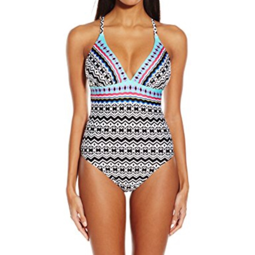 La Blanca Center Focus Tribal One Piece Swimsuit